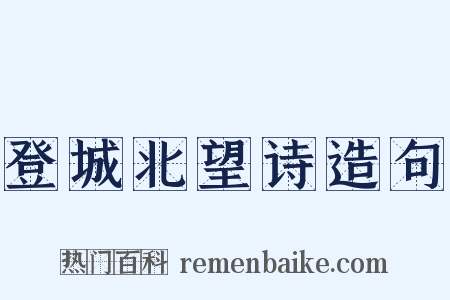 登城北望诗造句是什么意思的图片